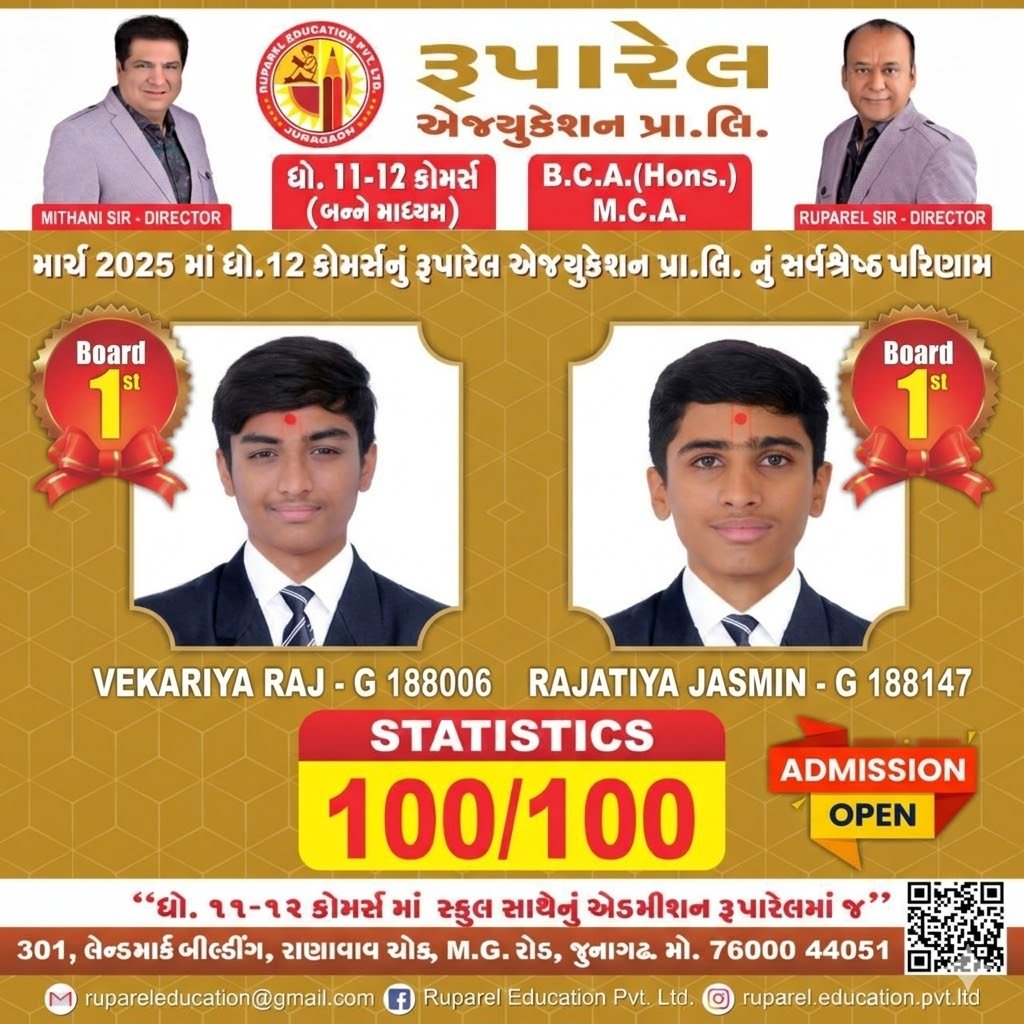 Two students scoring 100 in Statistics